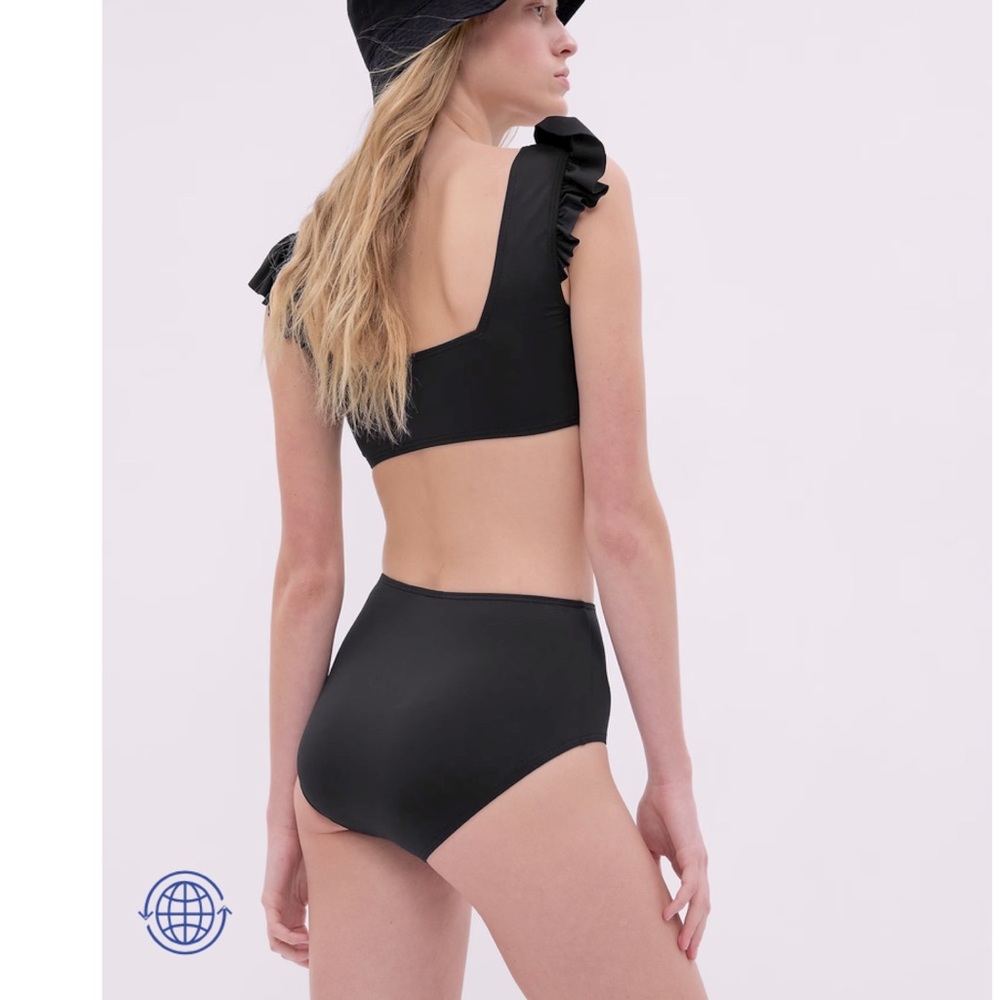 Recycled High Rise Bikini Bottom in true black | GAP
